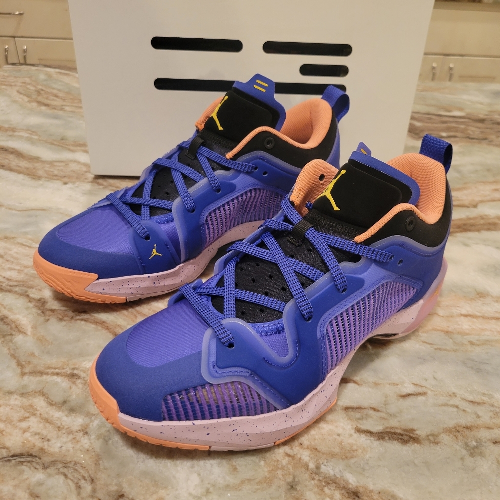 Air Jordan 37, Lapis/Saturn Gold Black, Womens 9.5, NWT